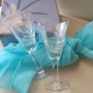Singapore Airlines Crystal Cordial Glasses (2) ~ First Class Perk  Raffles Class